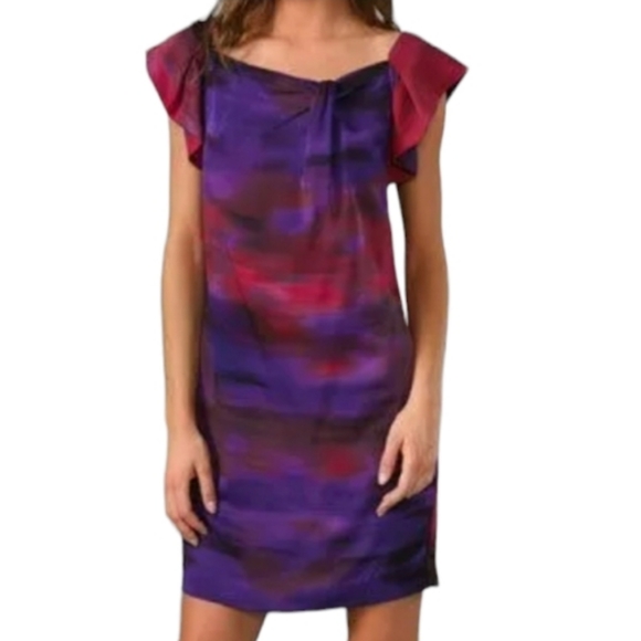 Diane Von Furstenberg Dunn Monet Fields Silk Dress Size 6 - Picture 15 of 15